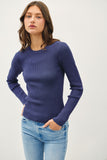 Willa Crewneck Sweater (Blue Charcoal)