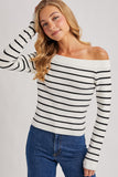 Weekend Waves Stripe Top (Ivory)