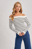 Weekend Waves Stripe Top (Ivory)