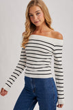 Weekend Waves Stripe Top (Ivory)