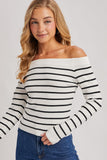 Weekend Waves Stripe Top (Ivory)