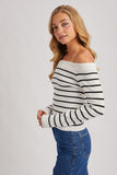 Weekend Waves Stripe Top (Ivory)