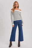 Weekend Waves Stripe Top (Ivory)