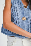 Cierra Chunky Knit Vest (Periwinkle)