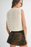 Cierra Chunky Knit Vest (Cream)