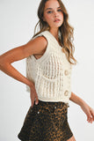 Cierra Chunky Knit Vest (Cream)
