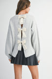 Backstory Bow Sweater (Grey)