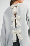 Backstory Bow Sweater (Grey)