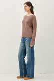 Hannah Wide Neck Sweater (Cocoa)