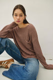 Hannah Wide Neck Sweater (Cocoa)