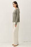 Hannah Wide Neck Sweater (Sage)