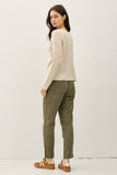 Hannah Wide Neck Sweater (Cream)