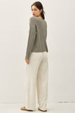 Hannah Wide Neck Sweater (Sage)