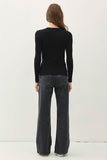 Core Ribbed Knit Top (Black)
