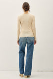 Core Ribbed Knit Top (Cream)