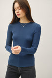 Core Ribbed Knit Top (Teal)