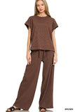 Lounge Club Tee & Pants Set (Brown)