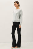 Weekend Ease Knit Top (H Grey)
