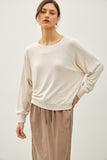 Weekend Ease Knit Top (Oatmeal)