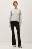 Weekend Ease Knit Top (H Grey)