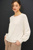 Weekend Ease Knit Top (Oatmeal)