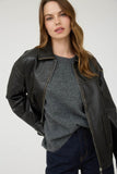 Presley Faux Leather Jacket (Black)