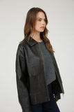 Presley Faux Leather Jacket (Black)