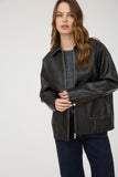 Presley Faux Leather Jacket (Black)