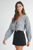 Bow Crop Cardigan