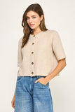 Fallin’ Soft Knit Cardigan (Beige)