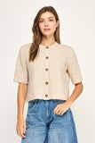 Fallin’ Soft Knit Cardigan (Beige)