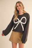 Bowtique Sweater (Mocha)