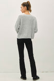 Studio Cable Knit Sweater (H Grey)
