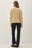 Studio Cable Knit Sweater (Warm Beige)