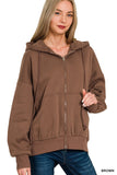 Core Comfort Zip-Up Hoodie (Brown)