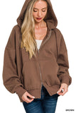 Core Comfort Zip-Up Hoodie (Brown)