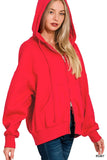 Core Comfort Zip-Up Hoodie (Ruby)