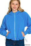Faded Luxe Zip Up Hoodie (Ocean Blue)