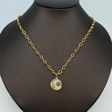 Moon Round Pendant Necklace