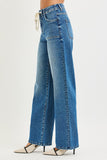 High Rise Waistband Tie Jeans