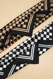 Silky Checker Bandana Scarf (Black)