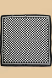 Silky Checker Bandana Scarf (Black)