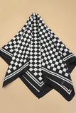 Silky Checker Bandana Scarf (Black)