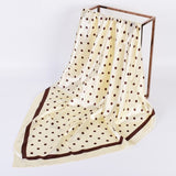 Large Polka Dot Bandana Scarf (Ivory)