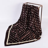 Large Polka Dot Bandana Scarf (Brown)