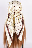 Large Polka Dot Bandana Scarf (Ivory)