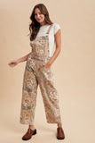 Vintage Print Denim Jumpsuit