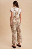 Vintage Print Denim Jumpsuit