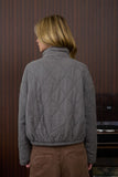 Quilted Tie Puffer Jacket ( Charcoal)