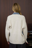 Knit Denim trim jacket